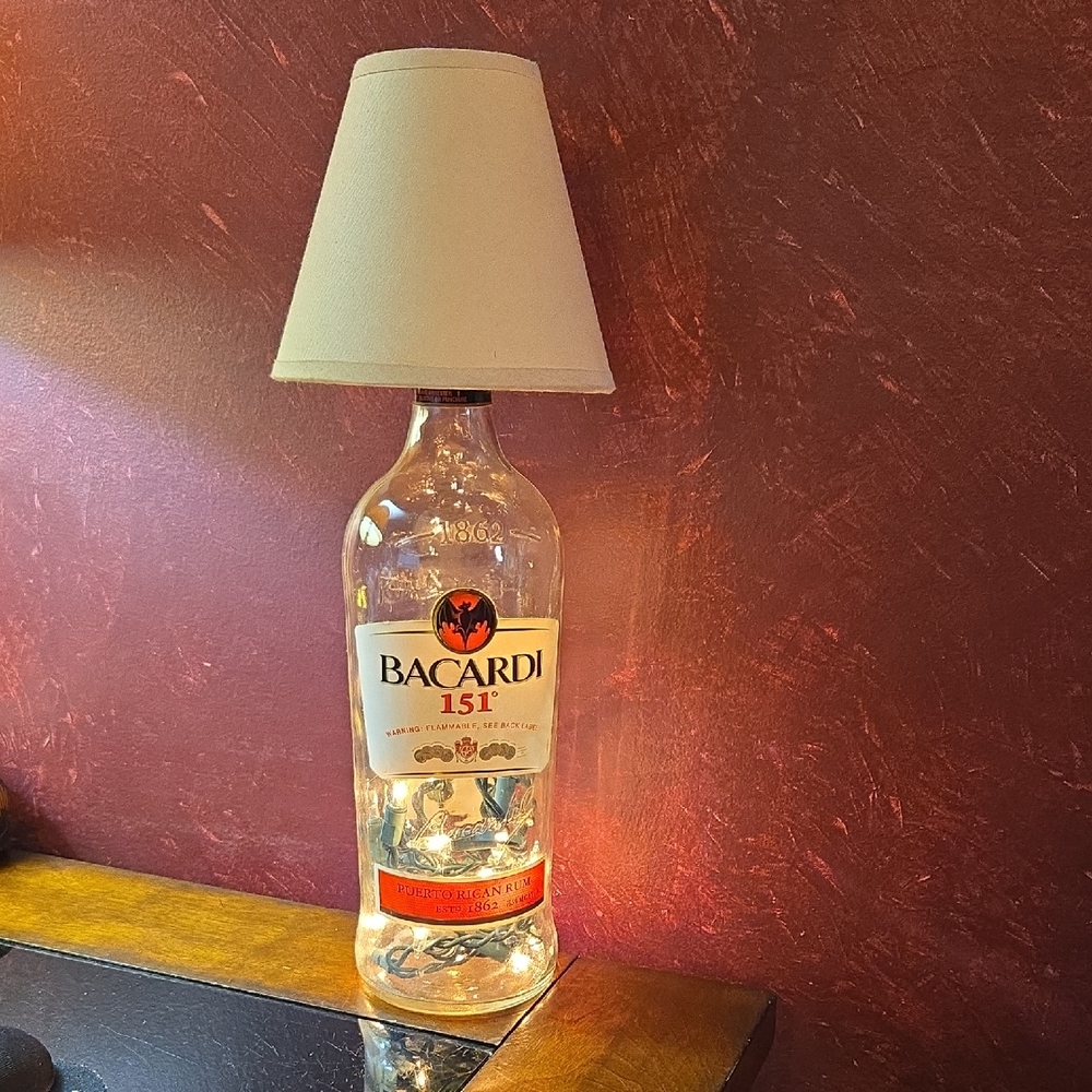 Bacardi 151 Lighted One Of A Kind Bottle Lamp
